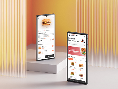 Food Delivery App Concept app design branding design designer graphic design graphic designer illustration logo ui uiux