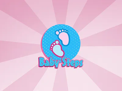 Baby Steps - Game Logo Design advertising baby colors design game logo games graphic graphic design kids legs logo logo design mobile mockup print