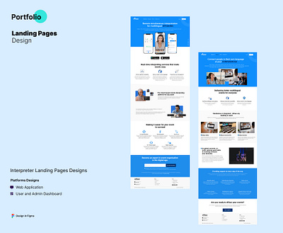 Interpreter Landing Page android branding dashboard design graphic design illustration interpreter ios landing page logo ui ux web website