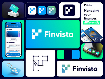 Finvista app app design application application design branding design financial application financial branding financial company financial management fintech fintech design graphic design illustration logo logo finance ui ux uxui vector