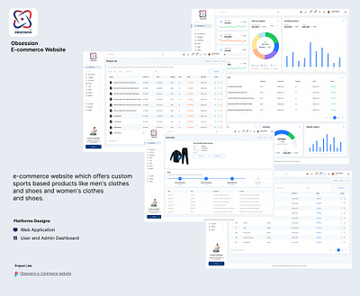 Obsession E-Commerce Website android branding dashboard design ecommerce graphic design illustration ios logo sports ui ux web website