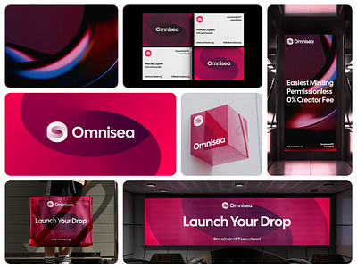 Omnisea Rebranding blockchain brand branding crypto icon infinite letter logo mark modern monogram o omnichain omnisea print red technology timeless web3