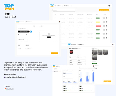 Top Car Wash android branding carwash dashboard design graphic design illustration ios logo ui ux web website
