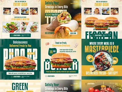 Food Social Media Ads | Restuarant Banner Design ads ads design advertising banner branding burger design facebook post fast food food banner graphic design illustration instagram banner instagram post pizza banner restuarant banner social media banner ui web banner wordpress website