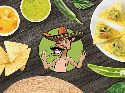 The Mexican Camel - Logo Design advertising design foods graphic graphic design hands hat logo logo design mockup oackaging potato print restaurant sandwich t shirt tablet vegetables