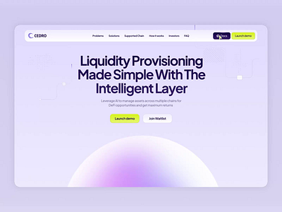 Cedro - Crypto Landing Page ai ai integration animation appredesign creativeinterface futuristicdesign graphic design motion graphics productivityapp uiux userexperience webapp