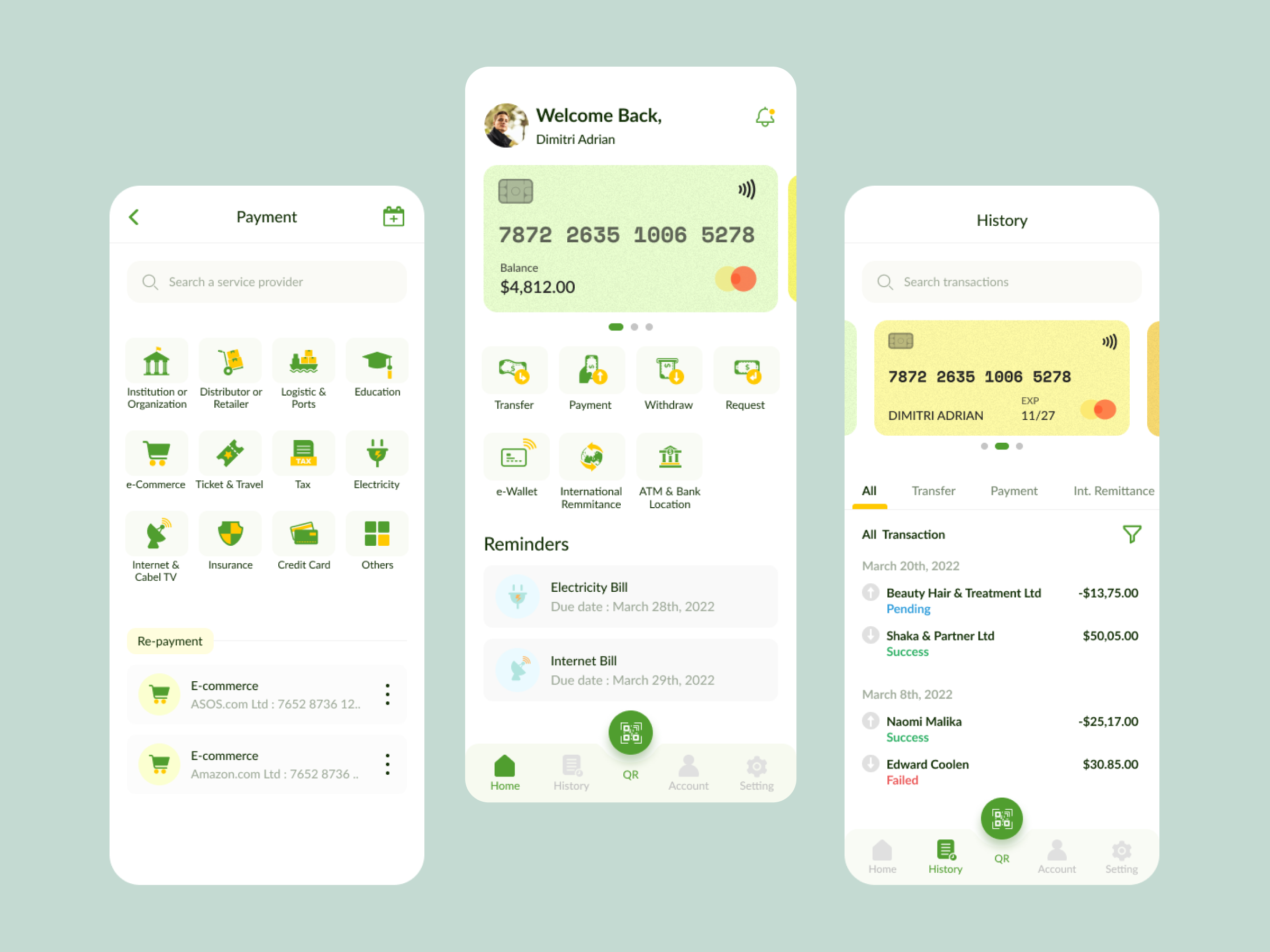 Digital Banking App Design app design banking app design digital bank digital wallet fintech freelance designer homepage homepage design illustration minimalist app minimalist design mobile app mobile app design mobile banking payment service design ui design ux design wallet wallet app