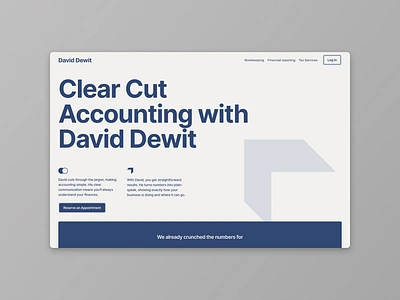 Minimal Landing Page for an Accountant accountancy accountant design graphic design landing page minimal ui web design webdesign website website design