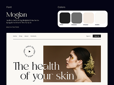 Cosmetics Website Home Page animation branding logo ui