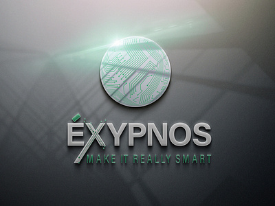 Exypnos - Logo Design advertising colors design fonts graphic graphic design gray green id illustration logo logo design mobile print slides smart system white woman