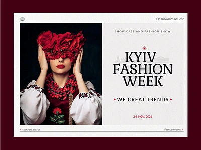 Kyiv fashion week 2026 - poster banner composition design instagram product design smm tiktok uxui visual design