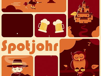 After Effects - Spotjohr im Elsàss 2danimation after effects alsace animation autumn beers castle fall halloween illustration illustrator motion design motion graphics owl pumpkin witch