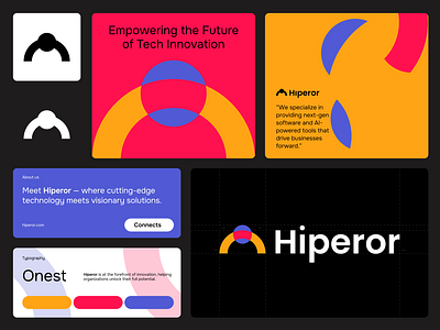 Hiperor 🎢 ai branding ai business ai logo branding handmade logo it logo itt branding logo logo design orange branding red branding software development