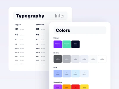 Typography and Colors colors design foundation design system typography ui ui design ui kit ux