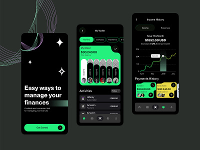 Cryptocurrency Wallet App analytics balance bank banking clean credit expends finance financial app minimal mobile mobile app money saas security startup transaction ui ux wallet webdesign