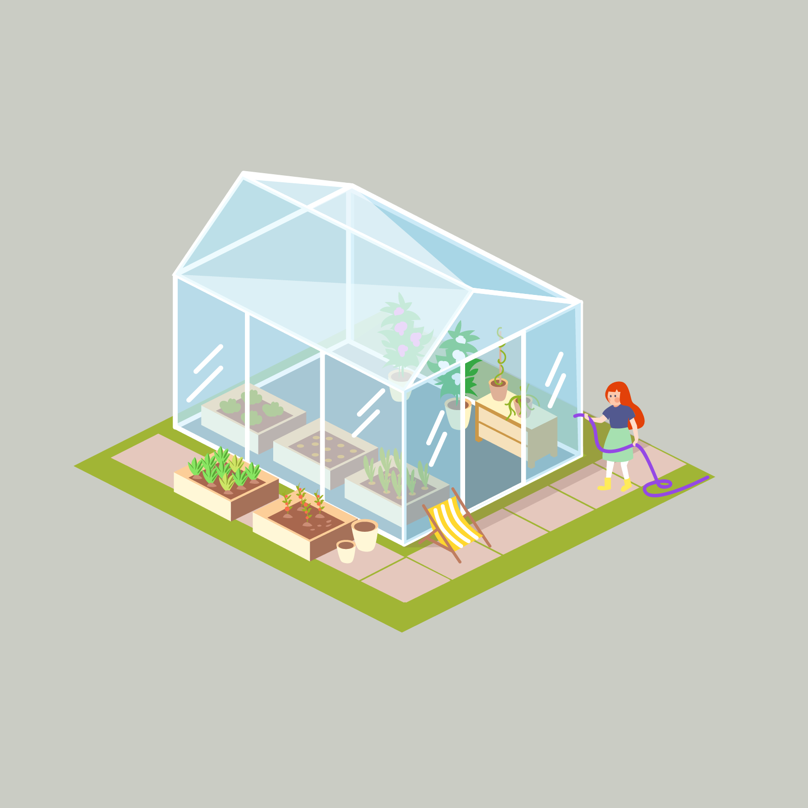 A Small Botanical Oasis in the City 2d botanicalgarden characterdesign citylife citymap design ecofriendly game geenspaces graphic design growing illustration illustrator isometric natureinthecity smallgarden urbannature urbanoasis vector vectorart