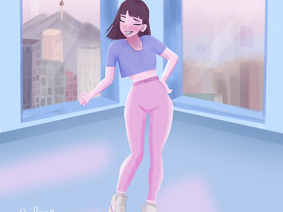 Dancer dance dancer girl illustration painting pastel procreate woman