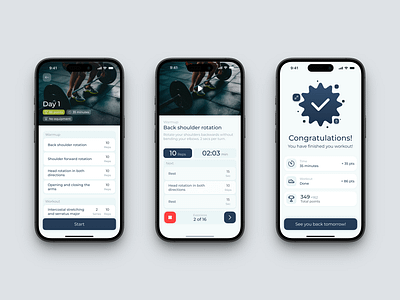 Workout Mobile App app app states application components design fitness mobile app product product design screen ui ux workout
