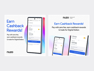 Poster Exploration - Nuzo cashback crypto flyer graphic design poster square flyer