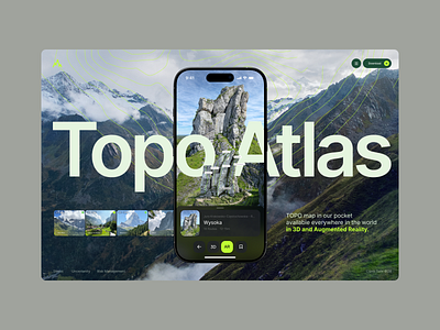 Topo Atlas - Concept App for Climbers app ar blender branding cinema4d design drone mountains ui