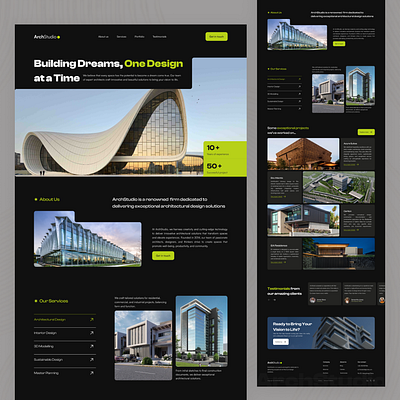 Architecture Agency Landing Page branding design designer ui ui design