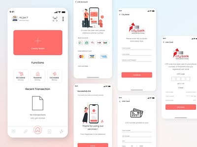 Fast Cash - Link Bank Account or Card Flow add card add money cash app digital cash digital wallet e cash app e wallet fast cash financial app link account link card design mobile application mobile money mobile ui mobile wallet money app nfs user interface design wallet ui