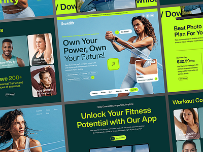 Superlife - Fitness Website 🏋️ crypto landingpage modernwebdesign ui uidesign uxdesign webdesign