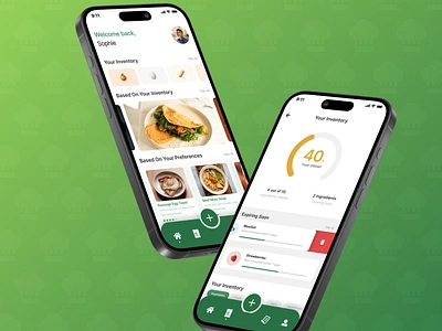 QuickEats - AI Food Management Mobile App adobe app design figma mobile mobile design ui uiux ux