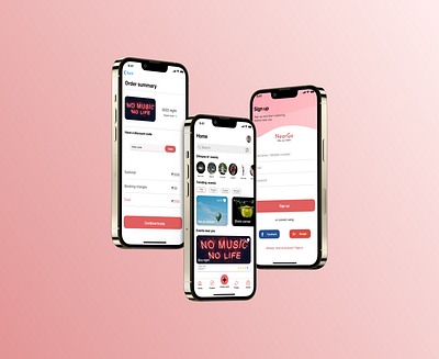 Event Booking & Finding Mobile App app figma graphic design mobile ui ux