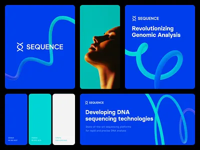 Sequence brand design brand guideline brand identity branding clinic dna healthcare logo design medical medicine medtech sequence startup visual language