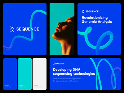 Sequence brand design brand guideline brand identity branding clinic dna healthcare logo design medical medicine medtech sequence startup visual language