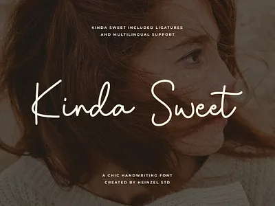 Kinda Sweet by Heinzel Std branding branding font canva commercial use cricut cursive font design digital font graphic design handwriting font handwritten font illustration logo magazine motion graphics procreate script font social media font ui wedding font