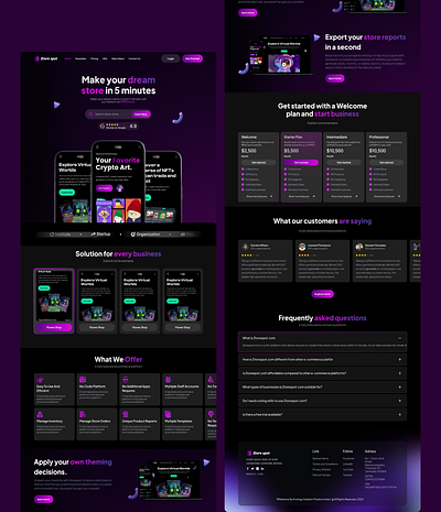 Selling crypto art Website 3d animation blockchain branding crypto cryptoart cryptocurrency darkmode digitalart graphic design logo motion graphics nft nftart nftmarketplace purpleaesthetic ui webdesign