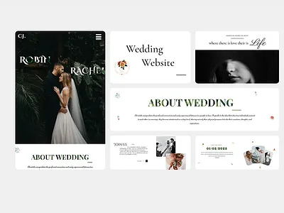 Wedding website template animation branding design graphic design logo minimal motion graphics ui ux web webdesign website wedding