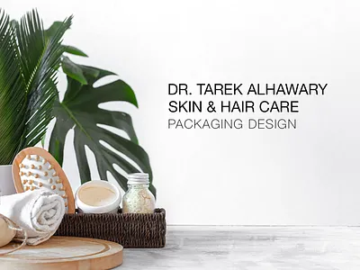 Dr. Tarek Elhawary Skin & Hair Care Products - Packaging Design advertising design flowers graphic graphic design hair hair care hands logo logo design lossion mockup packaging packaging design planet print shompoo shower gel skin care slides