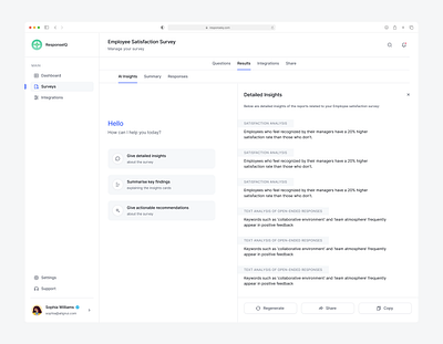 Survey Insights from AI ai dashboard dashboard design prompt survey