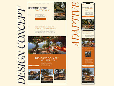Adaptive website for architecture company adaptive ai construction design figma midjourney ui web web design