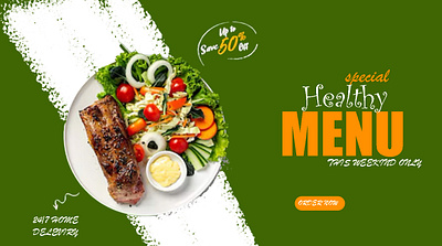 a healthy menu banner branding graphic design