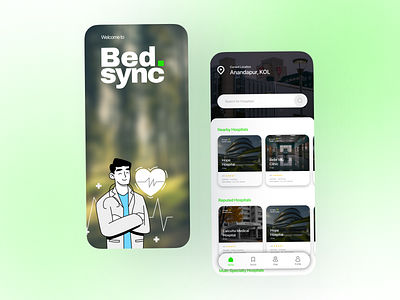 Hospital Bed Tracking - BedSync. app design branding design graphic design ui ux