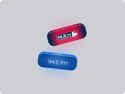 MLB Badges 3d minimal ui ux