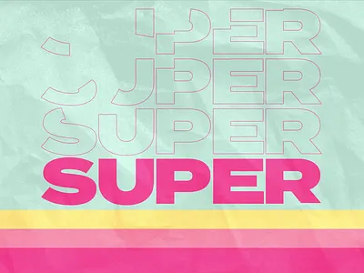 SUPER Looping Kinetic Type 2d animation after effects animation font animation illustration kinetic type motion design motion graphics text animation