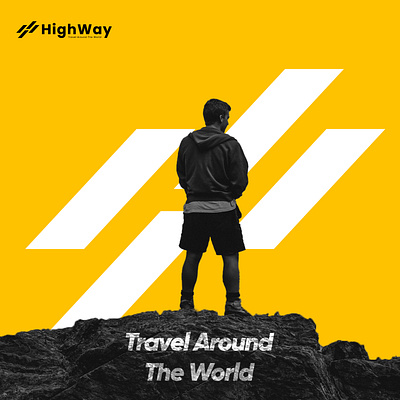 HighWay - Travel Around The World brand identity branding design graphic design logo modern visual