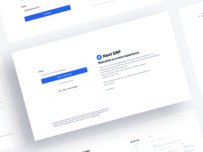 Next ERP Onboarding Page erp login page onboarding page saas saas ui ui