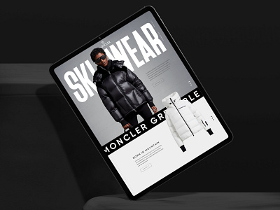 Moncler - Luxury Modern Bold Ski Wear Hero Website Design bold branding clean clothing company profile ecommerce fashion jacket landing page luxury minimalist modern ski wear ui ux web design website website design website layout