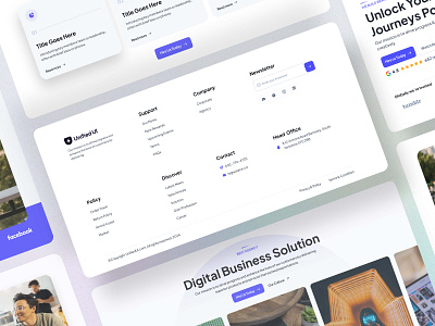 UnifiedUI — Footer Section design digital business footer icon landing landing page menu section site footer ui uiux unified ui unifiedui user interface ux ux design web design website