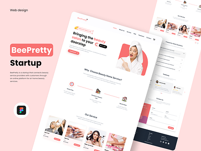 Startup: Beauty Service Provider beautyathome beautyonline beautyprovider designshowcase minimalistdesign responsivedesign uxuidesign webdesign webdesigninspiration websiteinspiration