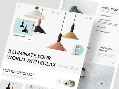 ECLAX - Interior ecommerce website app branding design graphic design illustration logo typography ui ux vector