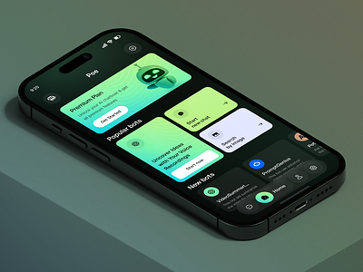 AI Chatbot Mobile App UI/UX Design ai ai chat app application artificial intelligence assistant bot chat chat bot chatgpt design generate gpt mobile app mobile design onboarding saas software ui web app