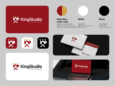 KingStudio Logo business camera film logo logos media modern movie simple studio video