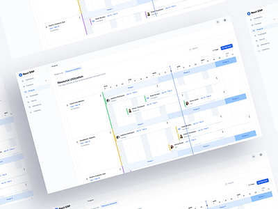 Next ERP Project & Resource Tracking UI erp project tracking resource tracking resource utilization saas timeline ui